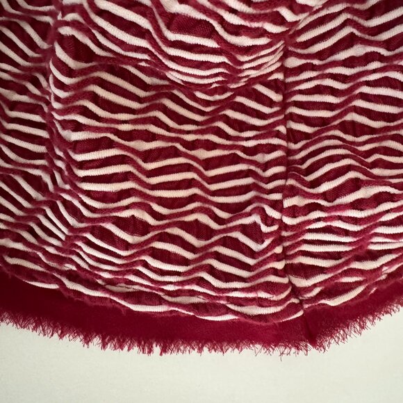 Maeve Dora Short Sleeve Cranberry Red and White Pleated Front Dress Size… - Picture 7 of 10